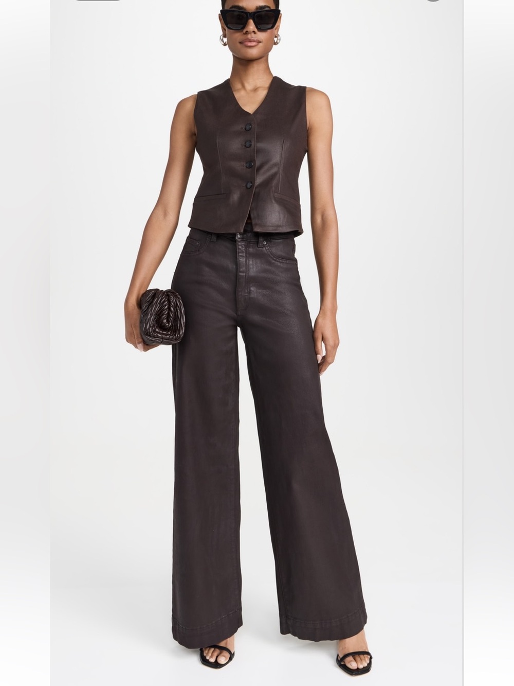 DL1961 Hepburn Wide Leg Pants in Mulberry NW0T 1319